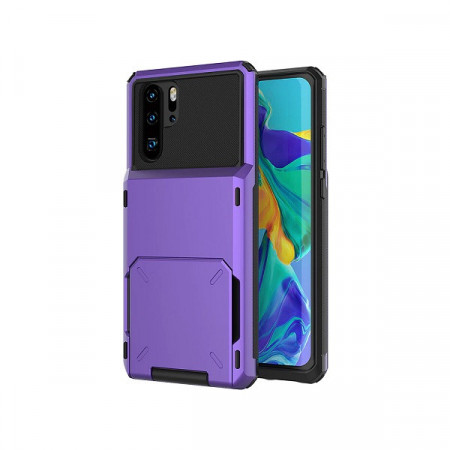 Husa Huawei P20 - Book Type Card Holder, mov, HWP20-006