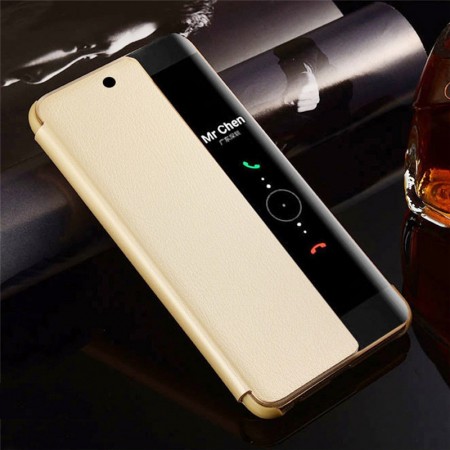 Husa Huawei Y6 | Y6 Prime | (2018) Book Cover Clear View Auriu