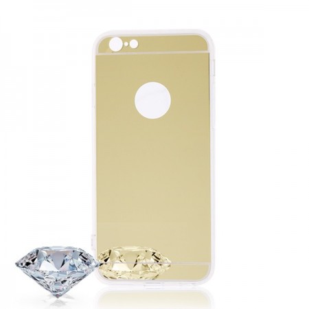 Husa iPhone 6 si 6S Silicon Mirror Auriu