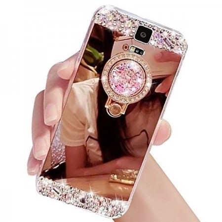 Husa Samsung Galaxy S5 Mirror Luxury Auriu Cu Inel