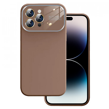 Husa Soft Silicone Lens pentru Iphone 15 Plus brown