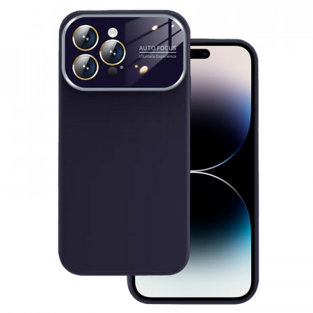 Husa Soft Silicone Lens pentru Iphone 15 Pro Max purple