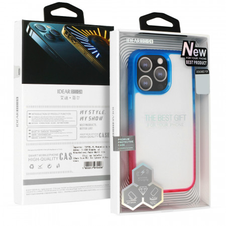 IDEAR Carcasa W15 pentru Iphone 14 navy-Rosu