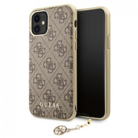 Original Case GUESS - 4G Charms Collection Hardcase GUHCN61GF4GBR for Iphone 11 Brown