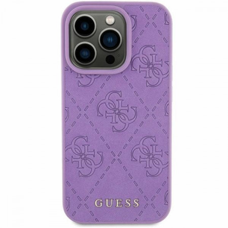 Original Case GUESS hardcase Leather 4G Stamped GUHCP15SP4EPMU for Iphone 15 Purple