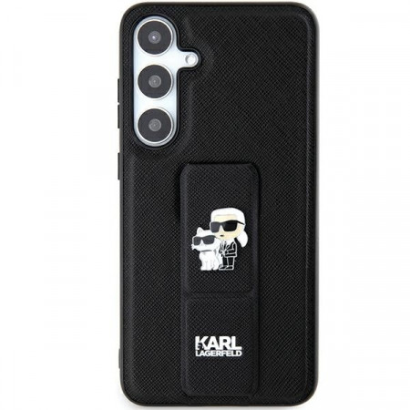 Original Pouch KARL LAGERFELD hardcase Gripstand Saffiano KLHCS24LGSAKCPK for Samsung Galaxy S24 Ultra black