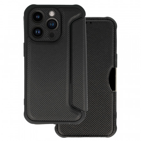 Razor Carbon Book Case for Iphone 14 Pro Max black