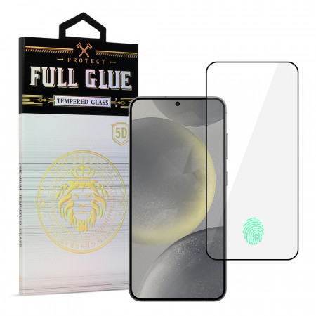 Sticla Tempered HARD Full Glue 5D pentru SAMSUNG GALAXY S24 BLACK (with fingerprint unlock)