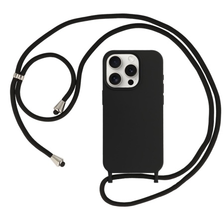 Strap Silicone Case for Iphone 14 Pro Max design 1 black