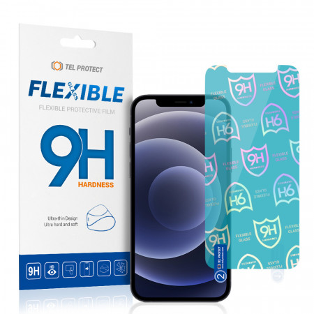 Tel Protect Best Flexible Hybrid Tempered Glass for IPHONE 12 PRO MAX