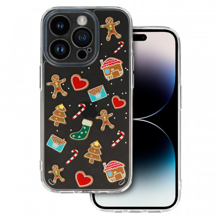 TEL PROTECT Christmas Carcasa pentru Iphone 14 Pro Max Design 2 Clear