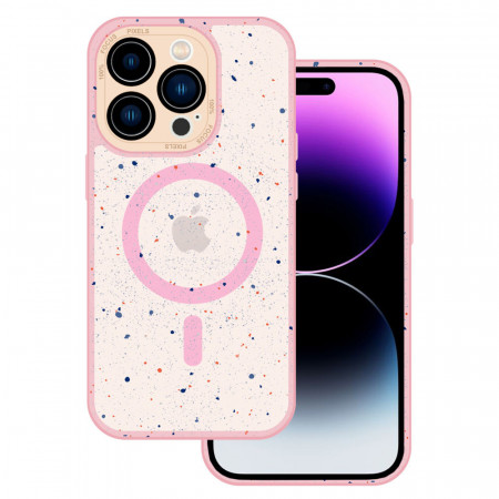 Tel Protect Magnetic Splash Frosted Case for Iphone 15 Pro Max Light pink