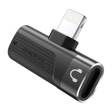 Borofone Adapter BV14 Audio - Lightning to 2x Lightning - Negru