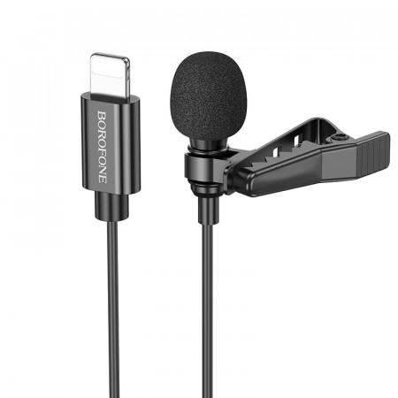 Borofone Lavalier microphone BFK11 Elegant Lightning Negru