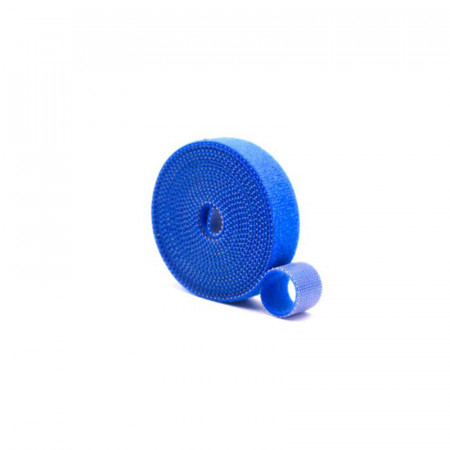 Cablus organizer velcro roll 1 metru blue