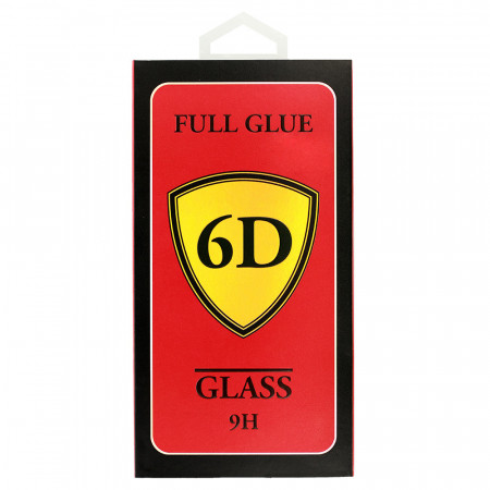 Full Glue 6D Folie Sticla TempeRosu pentru SAMSUNG GALAXY S21 FE Negru