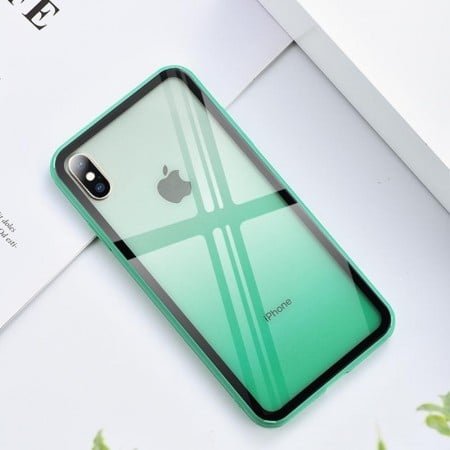 Husa iPhone X sau XS Verde Gradient Antisoc
