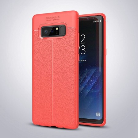 Husa Samsung Galaxy Note 8 Rosie din TPU cu Design de Tip Piele