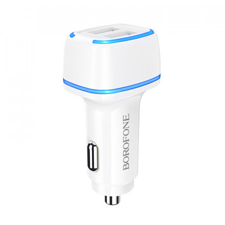 Incarcator Auto Borofone BZ14 Max - 2xUSB - 2,4A white