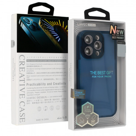 Liavec AG Matte Series Case for Iphone 15 Plus blue