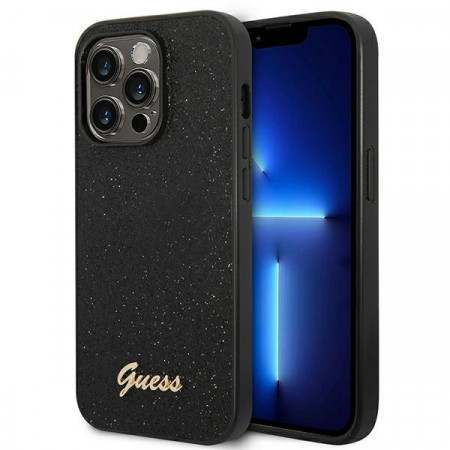 Original Case GUESS Glitter Script GUHCP14XHGGSHK for Iphone 14 Pro Max black