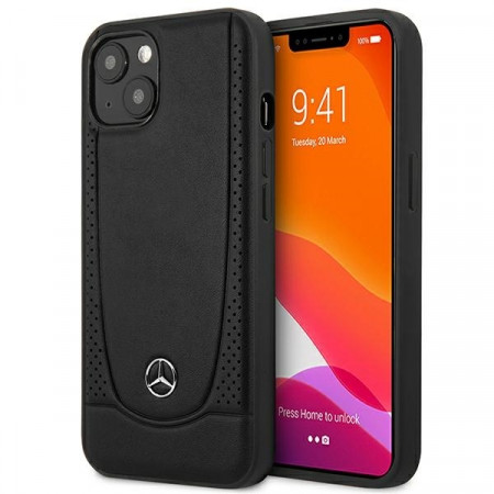 Original Case MERCEDES Leather Urban MEHCP14MARMBK for Iphone 14 Plus Black