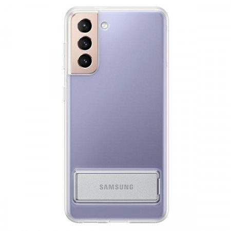 Original Husa pentru Samsung S21 Plus Galaxy - Transparent Clear Standing Cover (ef-jg996ct) TRANSPARENT