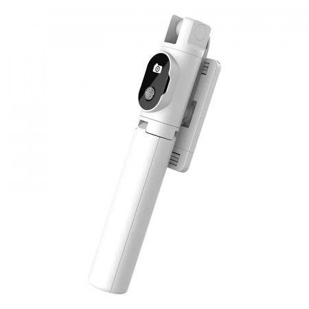 Selfie Stick MINI - with detachable Albastrutooth remote control and tripod - P20 WHITE