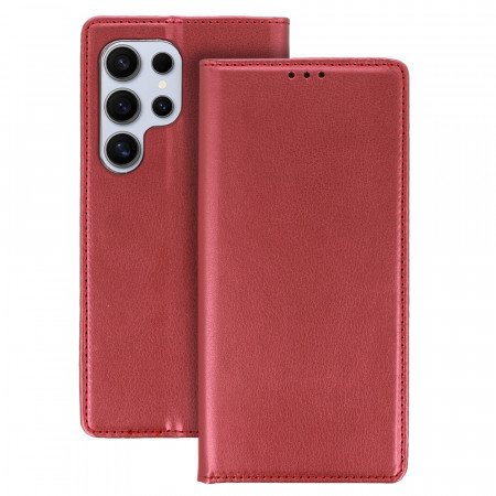 Smart Magneto Case for Samsung Galaxy S21 FE burgundy