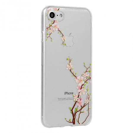 Telone Floral Husa Silicone pentru Huawei Y6 2018 Cherry