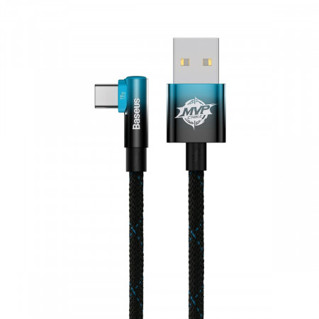 Baseus Cable MVP 2 - USB to Type C - angled 100W 2 metres (CAVP000521) black-blue