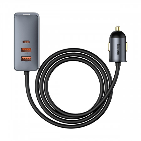 Baseus Share Together Car Charger - 2xUSB + 2xType C - QC PD 3.0 120W (CCBT-A0G) grey
