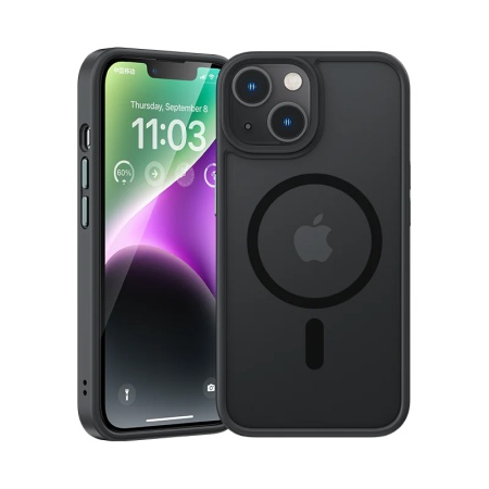 Benks Magnetic Mist Case Metal Frame for Iphone 15 black