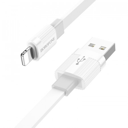 Borofone Cable BX89 Union - USB to Lightning - 2,4A 1 metre white-grey