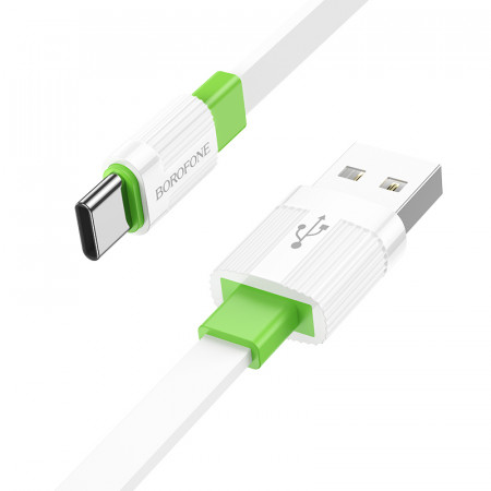 Borofone Cable BX89 Union - USB to Type C - 3A 1 metre white-green