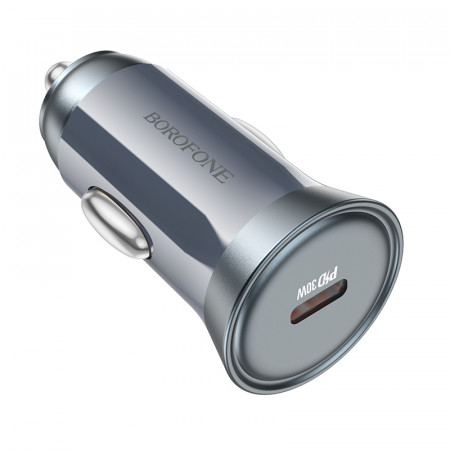 Borofone Car charger BZ26 Searcher - Typ C - PD 30W 3A grey