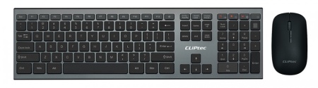 Cliptec Set of multimedia keyboard + optical mouse 1200DPI Slimline Air RZK350 wireless negru