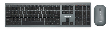 Cliptec Set of multimedia keyboard + optical mouse 1200DPI Slimline Air RZK350 wireless gri