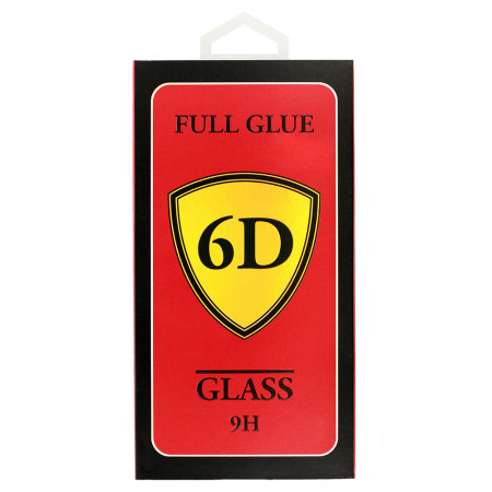 Full Glue 6D Folie Sticla TempeRosu pentru IPHONE 13 PRO MAX Negru