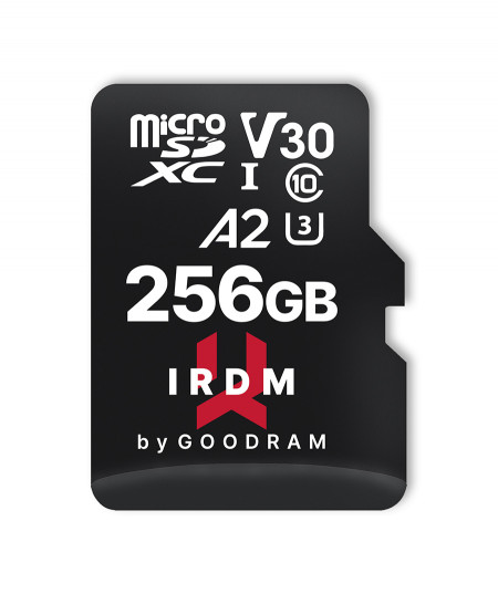 GOODRAM Card Memorie MicroSD Card IRDM - 256GB cu adapter UHS I U3 V30 A2 170MB/s