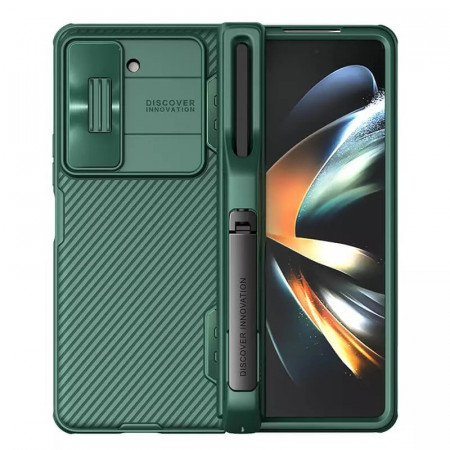 Husa NillkinCamShield Fold Carcasa pentru Samsung Galaxy Z Fold 5 5G green (pen holder)