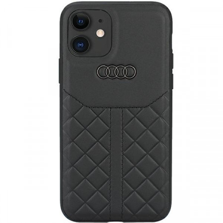 Husa Originala AUDI hardCarcasa Genuine Leather AU-TPUPCIP11R-Q8/D1-BK pentru Iphone 11/ Xr Negru