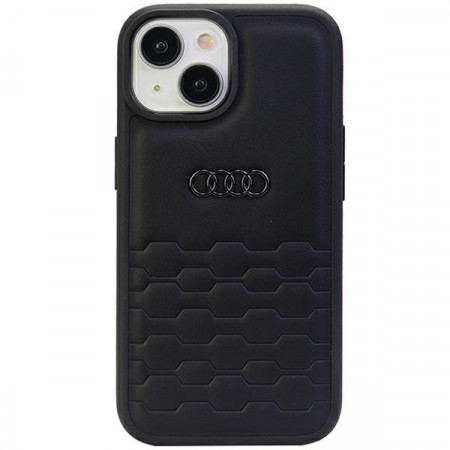 Husa Originala AUDI hardCarcasa GT Synthetic Leather AU-TPUPCIP15-GT/D2-BK pentru Iphone 15 Negru