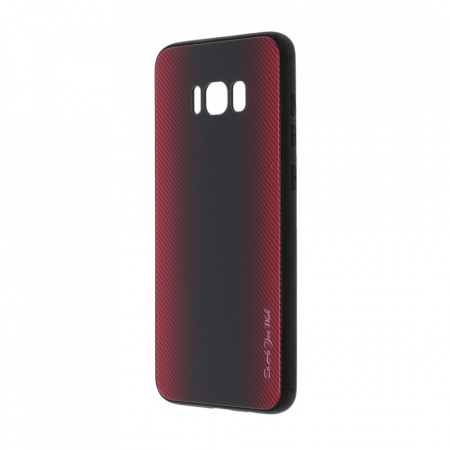 Husa pentru Samsung Galaxy S8 PLUS - Husa Pro Shield Sticla Rosu cu Efect Gradient