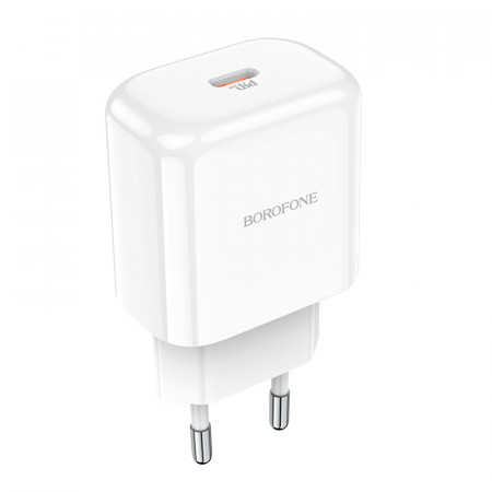 Incarcator Priza Borofone BN3 Premium - Type C - QC 3.0 PD 2.0 20W white