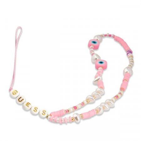 Phone strap GUESS Beads Shell GUSTSHPP pink
