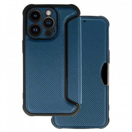 Razor Carbon Book Carcasa pentru Iphone 14 Pro Max navy