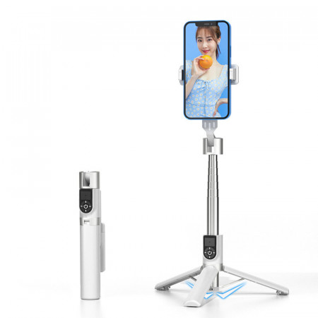 Selfie Stick MINI - with detachable Albastrutooth remote control and tripod - P70S Plus WHITE