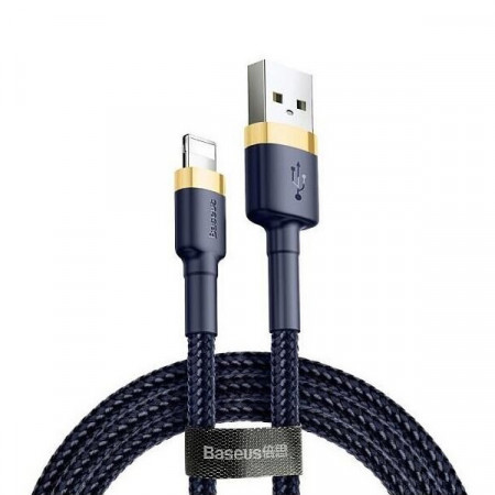 Baseus Cablu Cafule - USB to Lightning - 1,5A 2 metru (CALKLF-CV3) auriu-blue