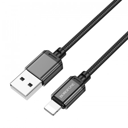 Borofone Cable BX87 Sharp - USB to Lightning - 2,4A 1 metre black